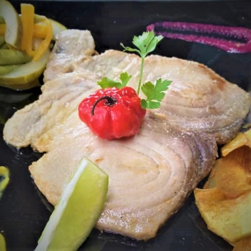 Filete de pescado grille con salsa maitre