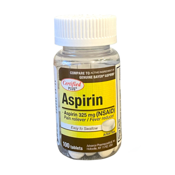 Aspirina 325mg (100 capsulas)