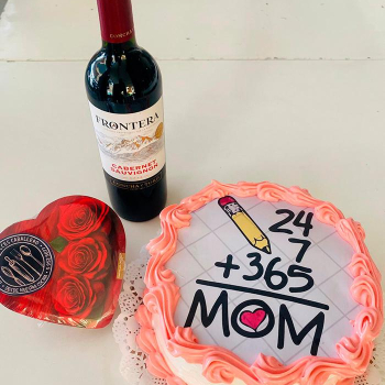Cake Mamá - Vino - Caja bombón