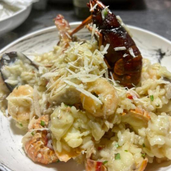 Risotto con mariscos