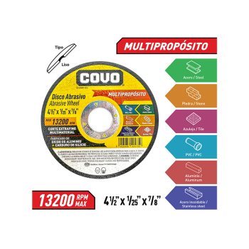 Disco multipropósito abrasivo corte 4.5"x1/25"x7/8"